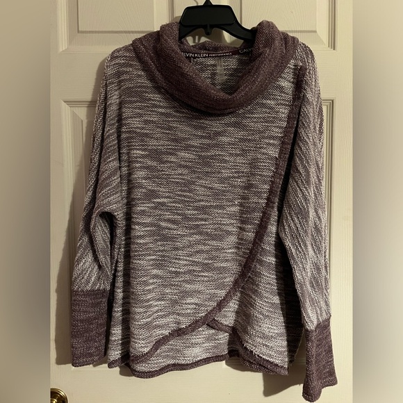 Calvin Klein performance sweater, tulip front, purple, size large - Picture 1 of 8